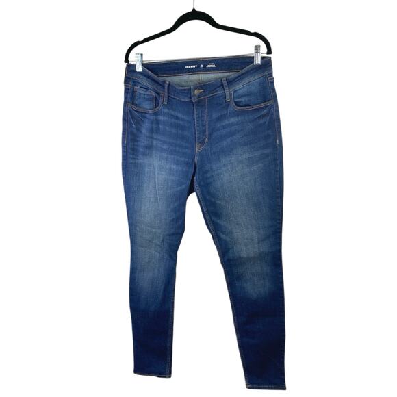 Old Navy Rockstar Super Skinny Mid Rise Women's Blue Casual Denim Jeans Size 14 - Picture 2 of 6